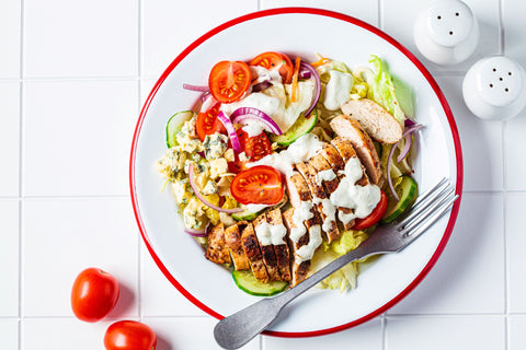 Avocado Ranch Buffalo Chicken Salad with Rougarou or Chupcabra Wing Sauce