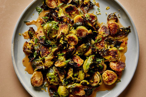 Roasted Honey Hot Brussel Sprouts