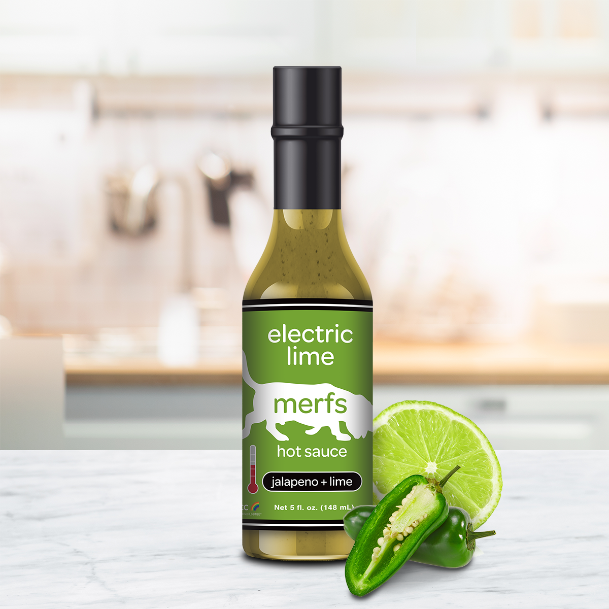 Electric Lime Hot Sauce - Merfs Condiments