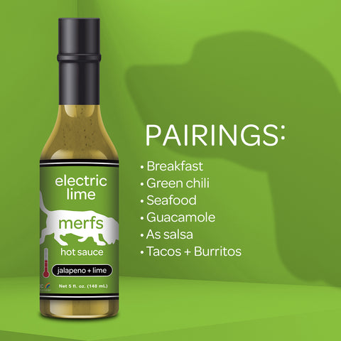 Electric Lime Hot Sauce - Merfs Condiments