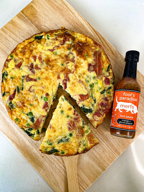 Fool's Paradise Savory and Sweet Pea Frittata