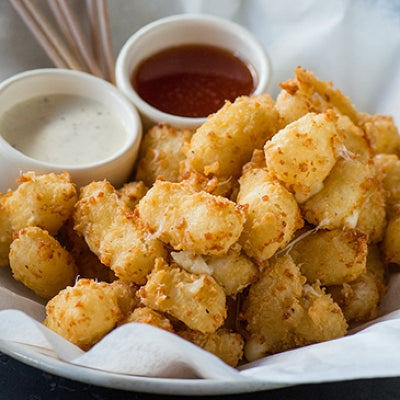 Fried Cheese Curds with a Pineapple Sriracha Dipping Sauce