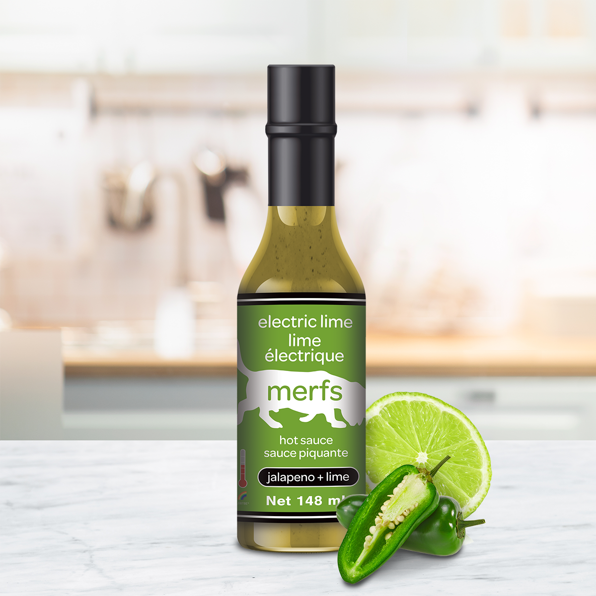 CDN Electric Lime Hot Sauce - Merfs Condiments